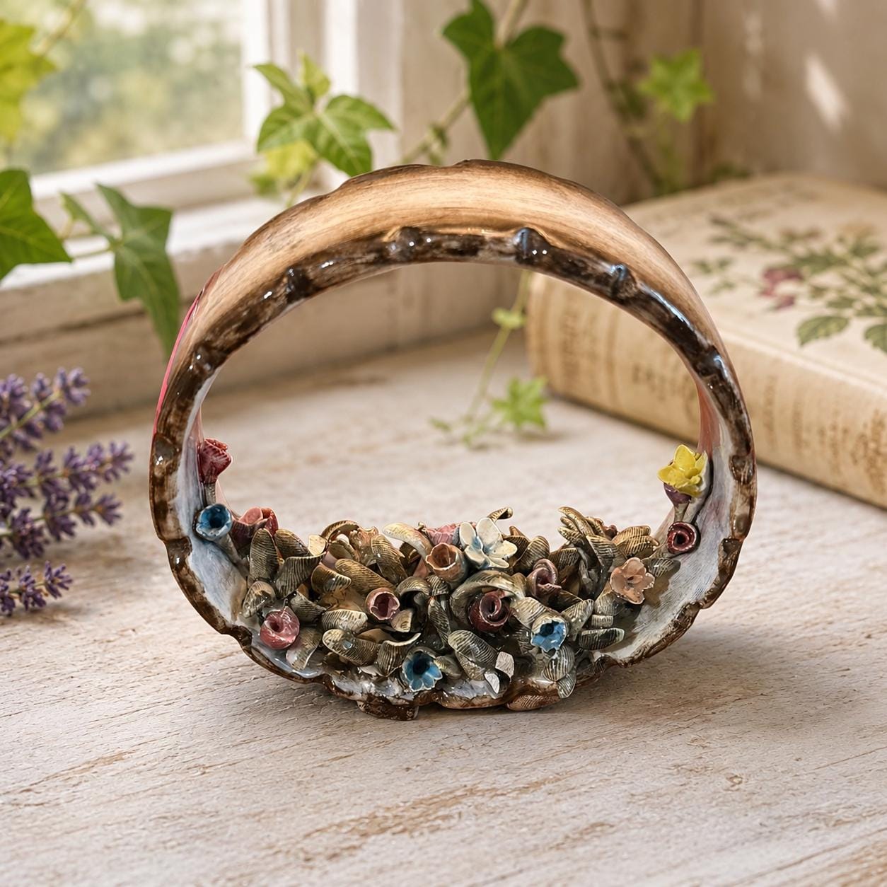 Ceramic Flower Basket - Etsy