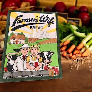 Vintage 1980s Farmer’s Wife Bread Cotton Tea Towel