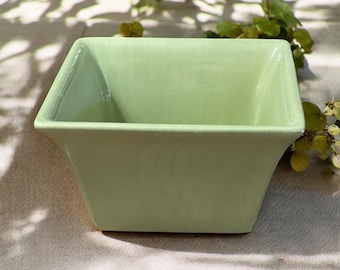 Vintage Hand-Painted Espana Salad Bowl: Tabletops Unlimited Sage Green Dish