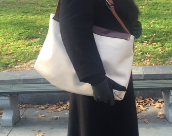 A. Poncé llevar todo beige/cordobés italiano de la vaca cuero/grava piel cierre de cremallera, resistente, elegante "18 x 12" x 5"