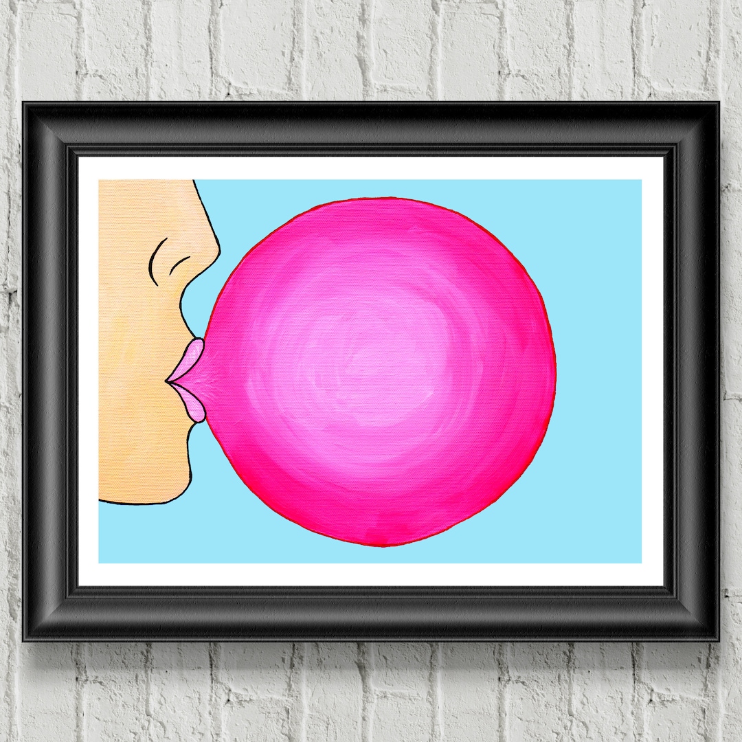 pink-bubblegum-bubble-pop-art-print-three-sizes-available-colourful