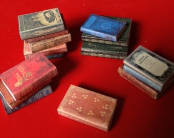 Dollhouse Book Covers, Mid-Century Shabby Style, 1:12 Scale (Printable PDF)