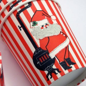 Vintage 60s Stripe Santa Paper Party Cups Most Adorable Lot Christmas  Decoration Novelty Kitschy Crafting 12 cups