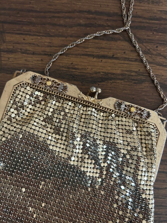 Antique Whiting and Davis gold mesh handbag - image 6