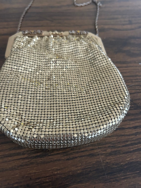 Antique Whiting and Davis gold mesh handbag