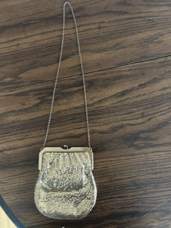 Antique Whiting and Davis gold mesh handbag - image 4