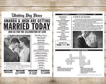 wedding newspaper program