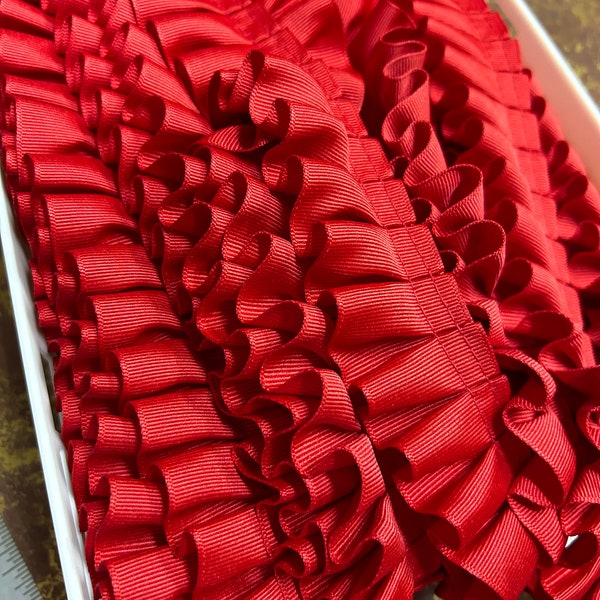 Box pleated ruffle 1.5 inches sold by the yard