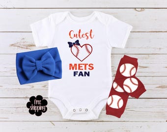 Cutest baseball fan baby bodysuit, NY baseball, NY baseball gift, baby shower gift
