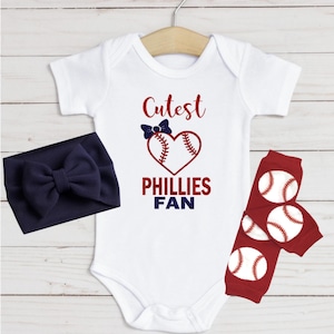 Cutest baseball fan baby bodysuit, Philadelphia baseball, Philly baby gift, baby shower gift