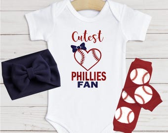 Cutest baseball fan baby bodysuit, Philadelphia baseball, Philly baby gift, baby shower gift