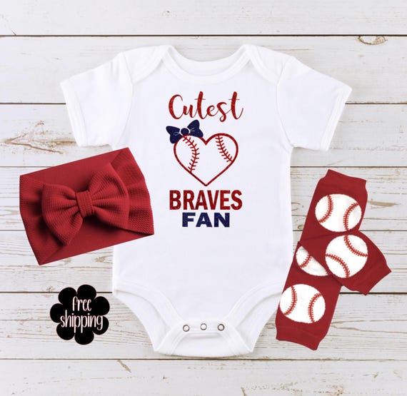 Cutest Baseball fan baby bodysuit, Atlanta baseball, Atlanta baby gift, baby shower gift
