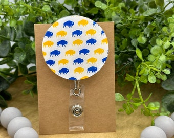 Buffalo hockey retractable badge reel, medical badge reel, medical gift, nurse gift, teacher badge reel