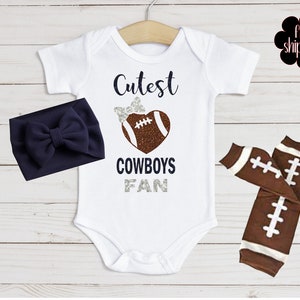 Cutest football fan baby bodysuit, Dallas football, Dallas bodysuit, baby shower gift