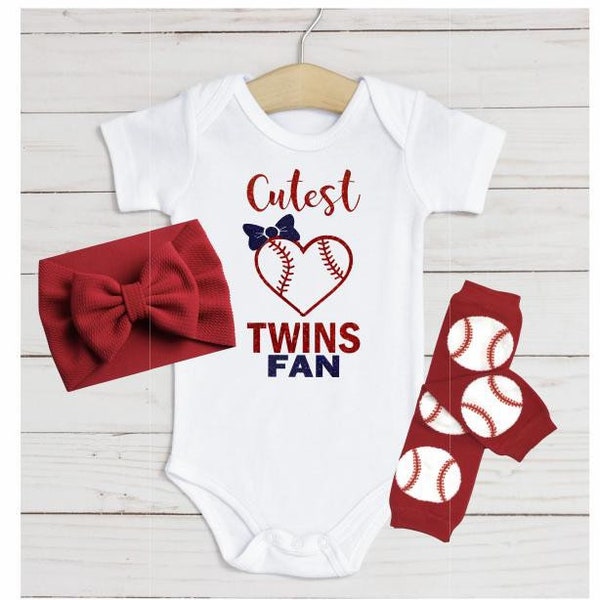 Cutest baseball fan baby bodysuit, Minnesota baseball, baseball baby bodysuit, Minnesota baby gift, baby shower gift