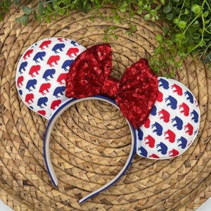 Buffalo football inspired Mouse ears, Mouse headband, park ears, Buffalo inspired Mouse ears