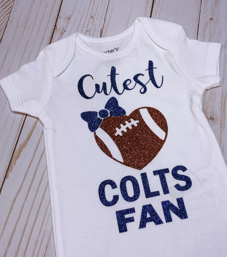 Indianapolis baby bodysuit football bodysuit Cutest Colts fan baby bodysuit