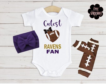 Cutest football fan baby bodysuit, Baltimore football, Baltimore bodysuit, baby shower gift