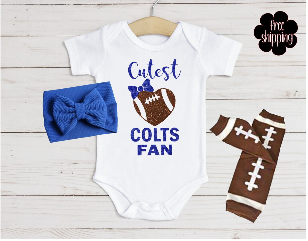Cutest Football Fan Baby Bodysuit Indy Football Indianapolis Etsy