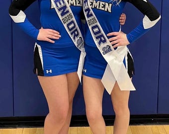 Custom senior cheer Sash, Senior sash, graduation sash for Senior night, personalized cheer sash