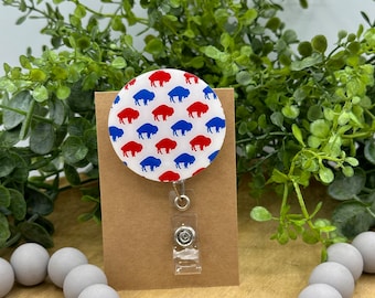 Buffalo football retractable badge reel, medical badge reel, medical gift, nurse gift, teacher badge reel