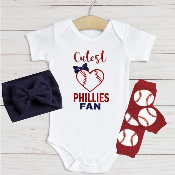 Cutest baseball fan baby bodysuit, Philadelphia baseball, Philly baby gift, baby shower gift