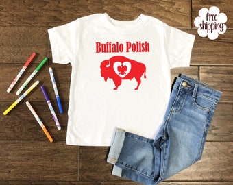 Buffalo Polish toddler or youth t-shirt, Dyngus day shirt