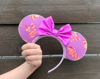 Striped Cat inspired Mouse ears, park ears, Mouse headband,