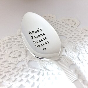 Custom name peanut butter shovel - Vintage hand stamped spoons - Peanut butter spoons - Engraved spoons - Personalized spoons - Hangry