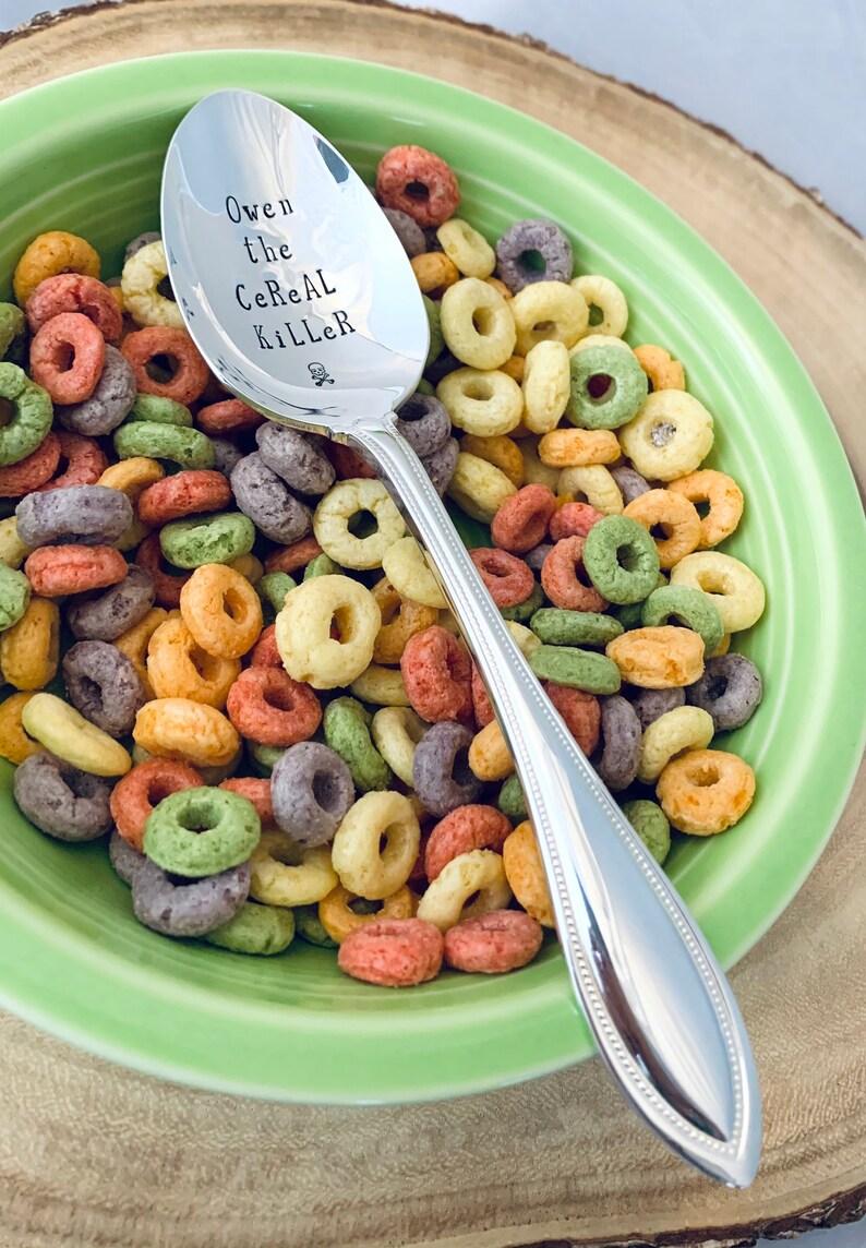 Custom Cereal Killer Spoon Personalized Cereal Spoon Hand Etsy