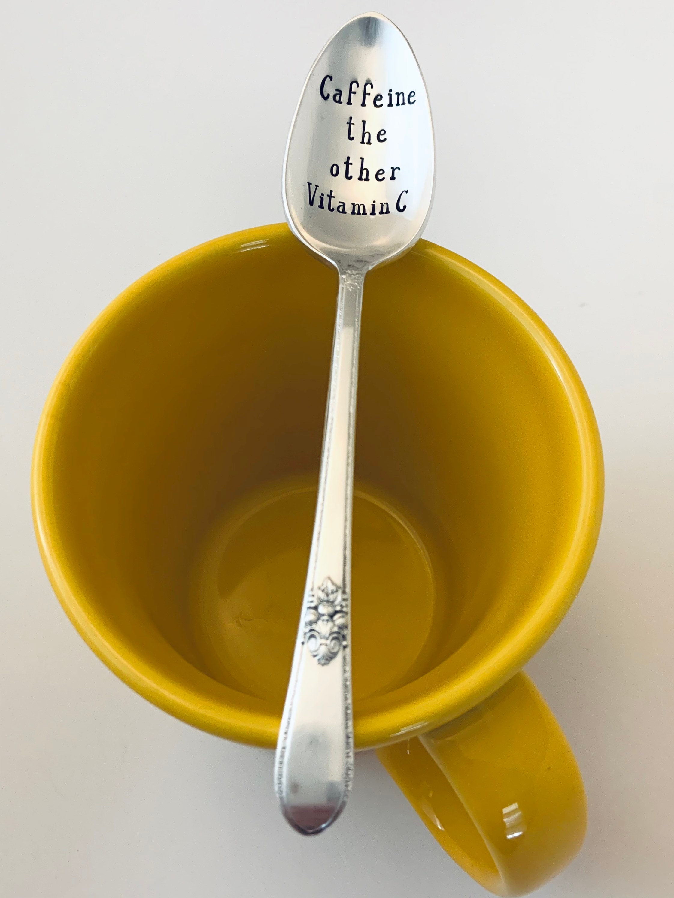 Custom coffee spoons Vintage hand stamped coffee spoons Etsy