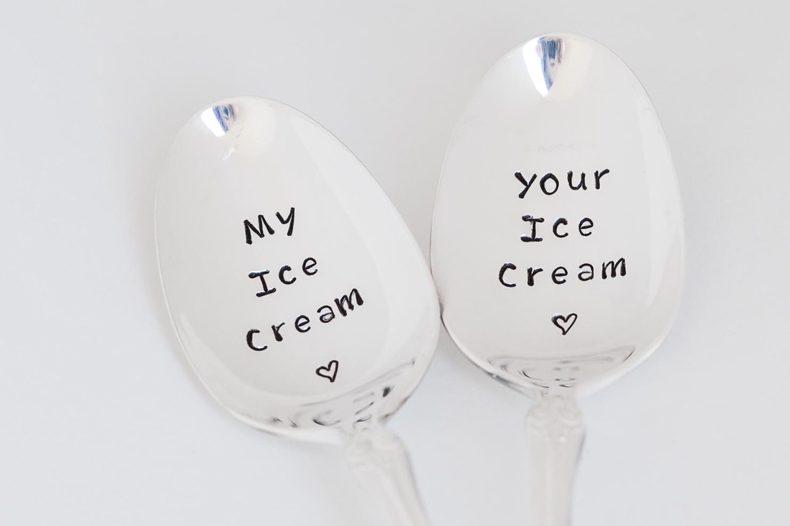 My Ice Cream Your Ice Cream Spoons Long Handled Sundae Etsy
