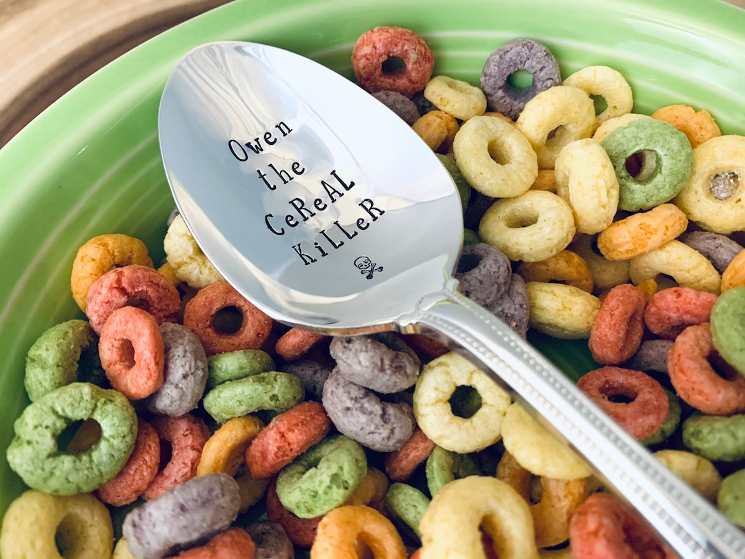 Custom Cereal Killer Spoon, Personalized Cereal Spoon, Hand Stamped ...