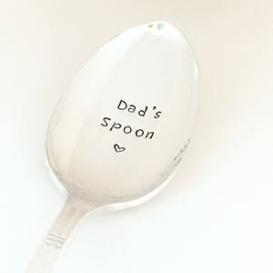 Dad's Spoon - Great Father's Day gift - Daddy ice cream spoons - custom hand stamped spoons - engraved silverware