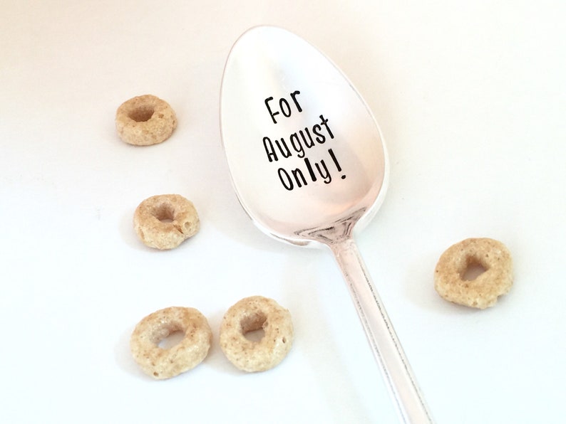 Custom Cereal Spoon Personalized Spoons Vintage Silver Etsy