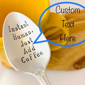 Custom coffee spoons - Vintage hand stamped spoon - Personalized teaspoon - Fun gift ideas - Best friend spoon - Customized coffee spoons
