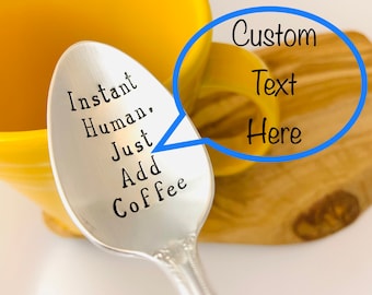 Custom coffee spoons - Vintage hand stamped spoon - Personalized teaspoon - Fun gift ideas - Best friend spoon - Customized coffee spoons