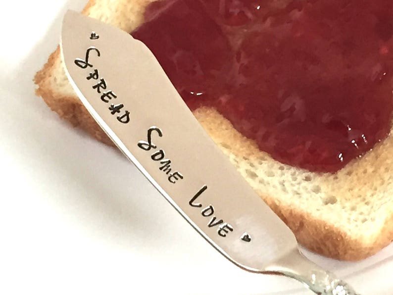 Custom Knife Spread Some Love Vintage Jelly Knife Hand Etsy