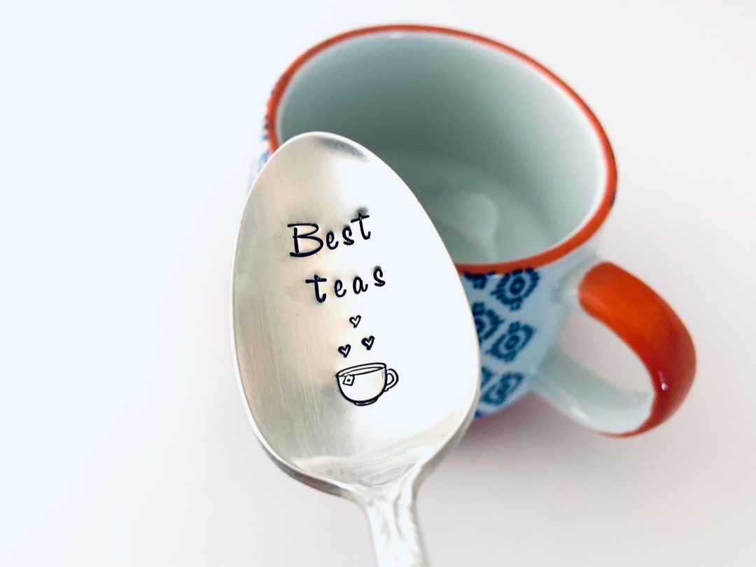 Customized Teaspoon, Besties Tea Spoon, Vintage Silverplate Spoons