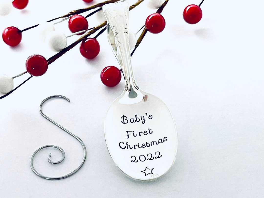 Babys First Christmas Ornament Silverplate Baby Feeding Etsy