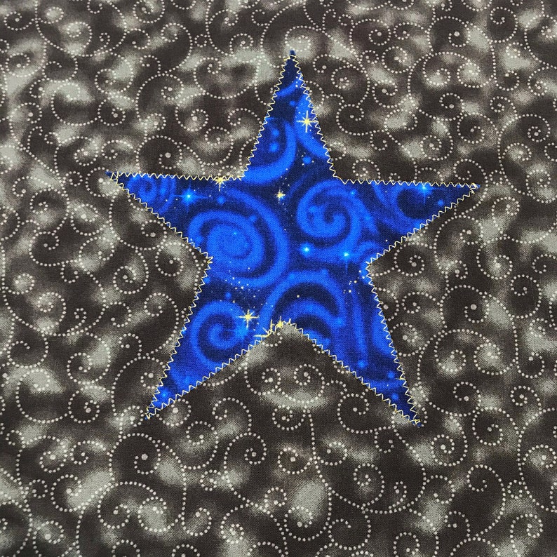 Free Shipping in the USA Tot Size Black with Grey Swirls and Smudges with Blue Swirls and Gold Stars Superhero Cape