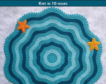 TINY TIDAL POOL Knit Baby Blanket Pattern [Digital File Download]
