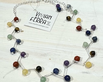 Genuine Gemstone Beaded Necklace