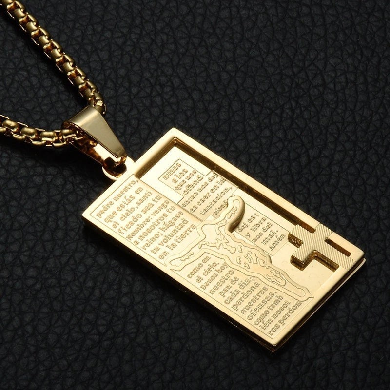 Cross necklace, crucifix pendant, amulet pendant, good luck pendant