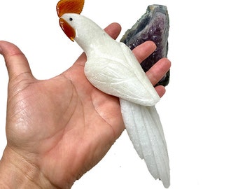 Hand carved Gemstone Bird