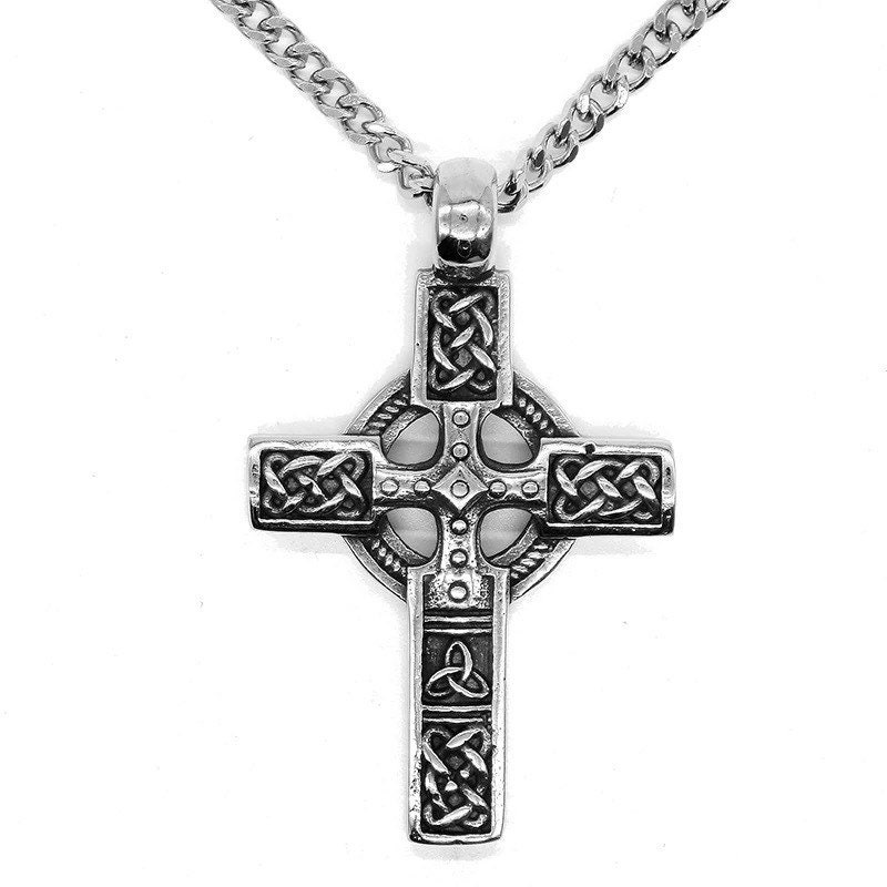 Cross necklace, crucifix pendant, amulet pendant, good luck pendant