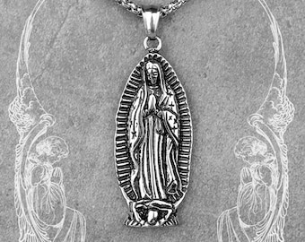 Virgin de Guadalupe Stainless Steel Necklace
