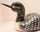 Carved Wooden Loon Decoy