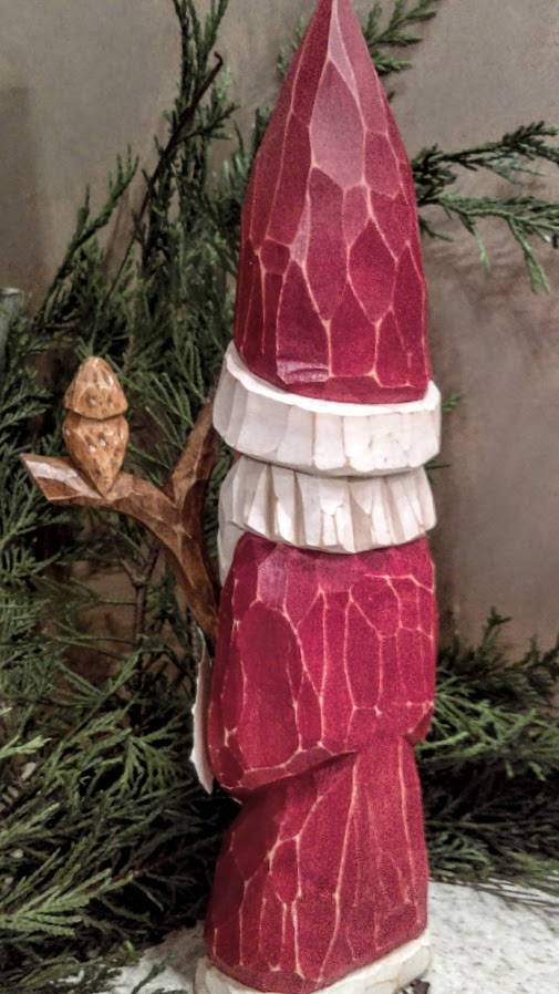 Santa Staff Carved Wooden Santa Owl Staff Hand Carved Santa Staff Forest Owl St ...