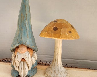 Forest Gnome with Mushroom